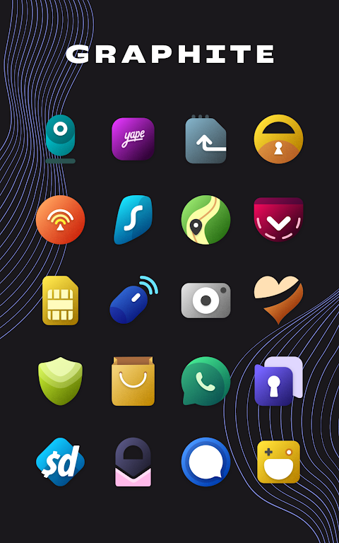 Graphite Icon Pack Mod Screenshot 2