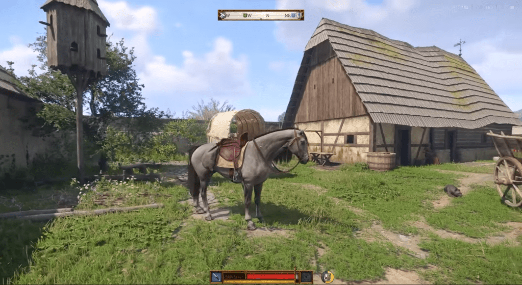 Kingdome Come Relaance 2 Серый лошадь в седле