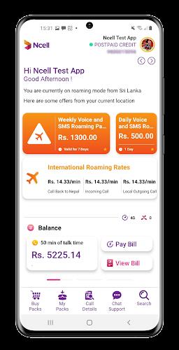 Ncell App: Recharge, Buy Packs Capture d'écran 1