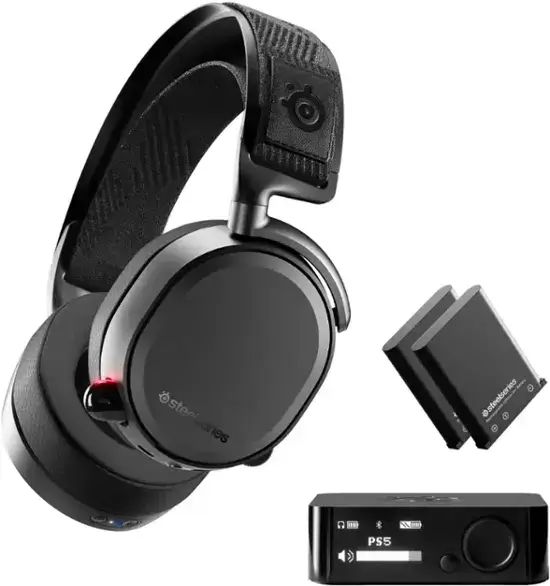 SteelSeries - arctis pro bezprzewodowe słuchawki DTS: x v2.0 Zestaw słuchawkowy zestaw słuchawkowy dla PS4 i PC - czarny