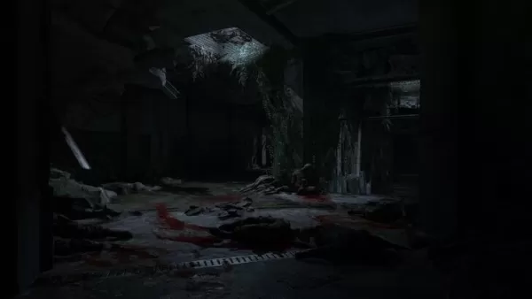 Dying Light building with dead bodies scattered around