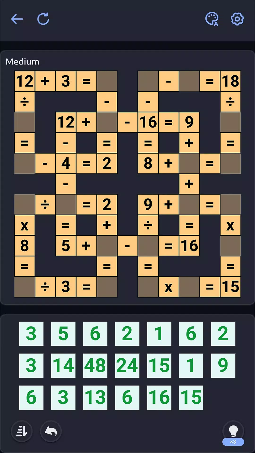 Crossmath - Math Puzzle Games Captura de pantalla 1