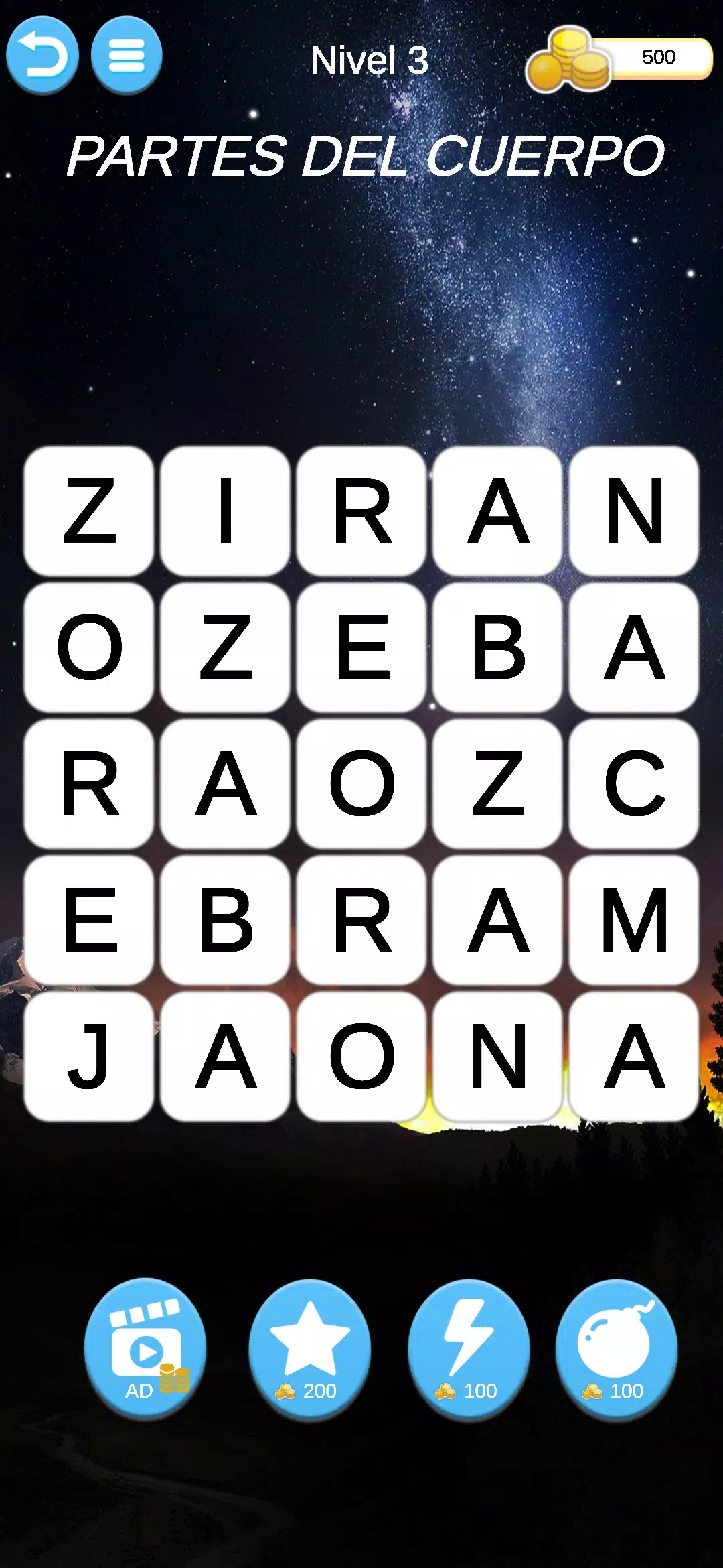 Juego Mental Palabras Tangkapan skrin 1