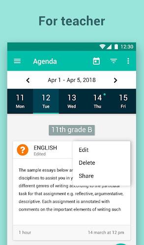 eSchool Agenda Captura de pantalla 1