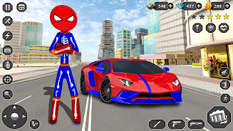 Stick Rope Hero Superhero Game Tangkapan skrin 0