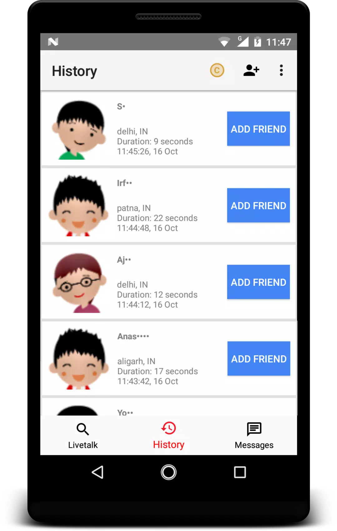 Livetalk - Live Video Chat Captura de pantalla 1