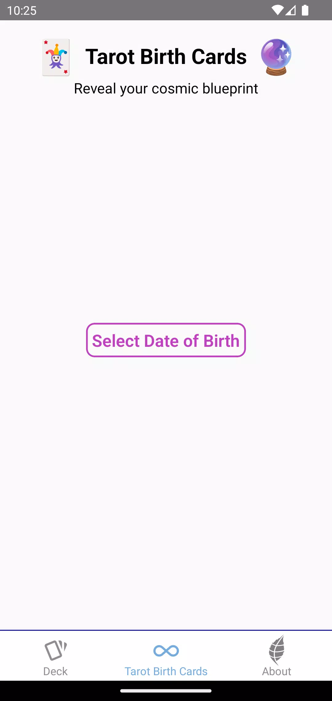 Tarot Birth Cards Zrzut ekranu 0