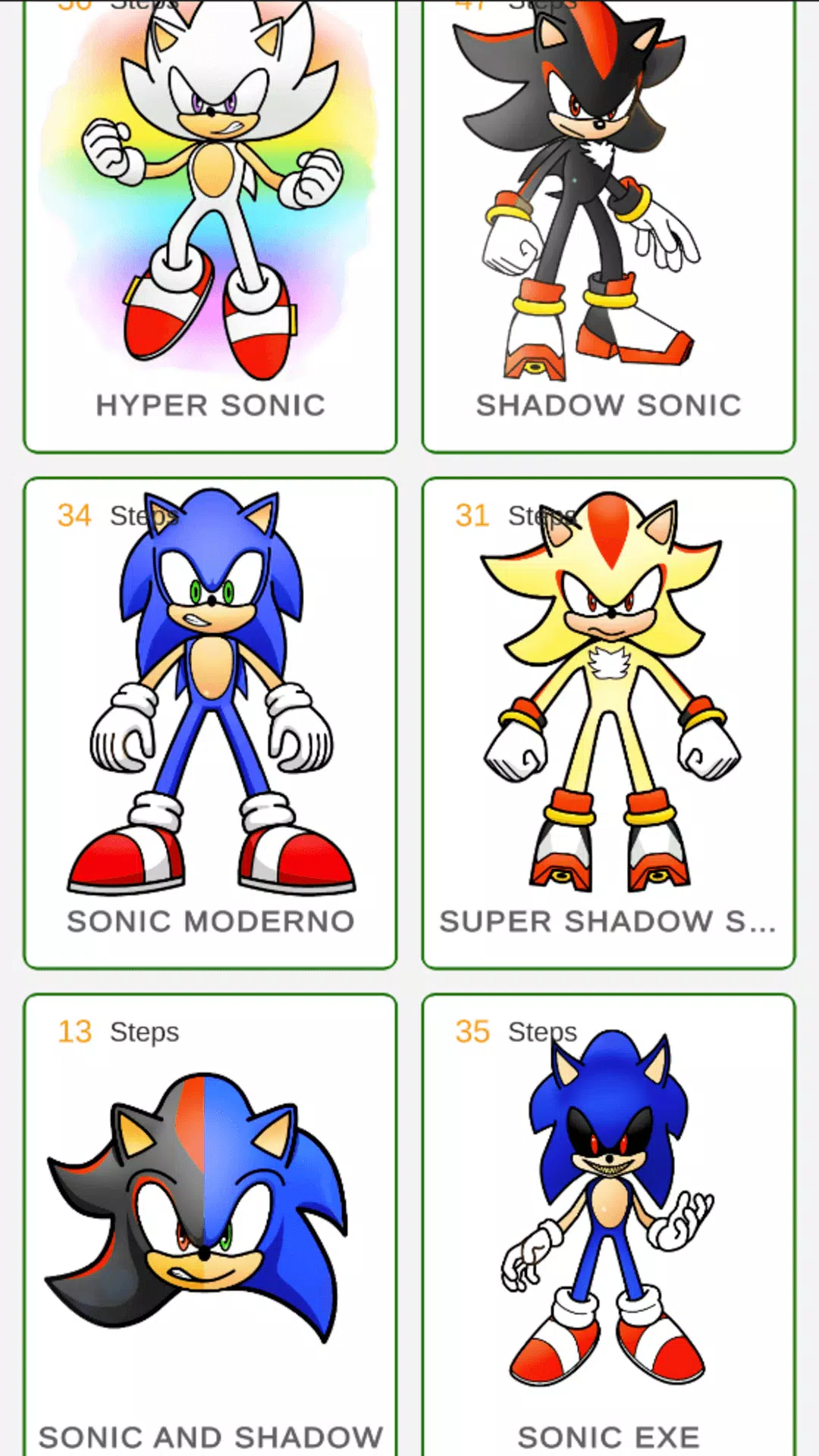 How to draw sonik characters Captura de pantalla 1