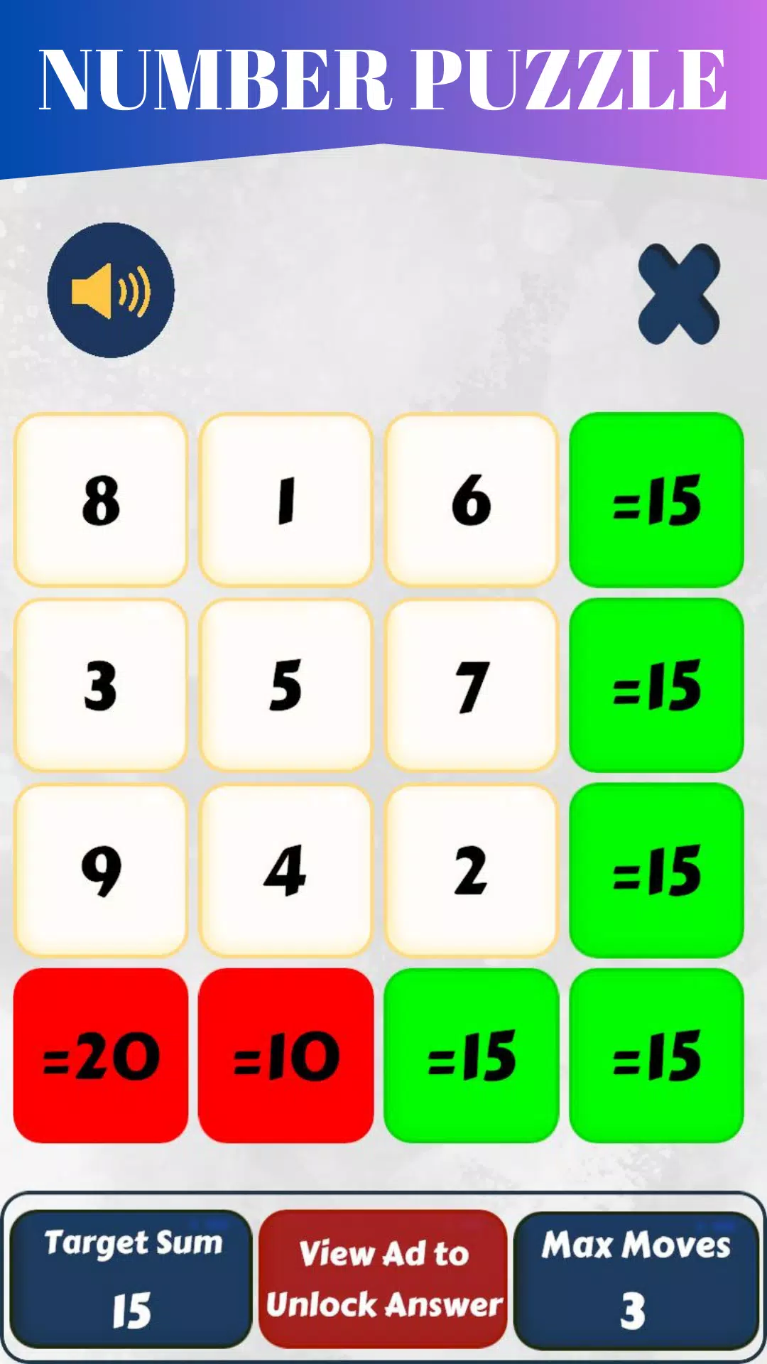 Magic Square game Tangkapan skrin 0