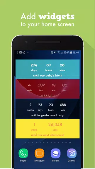 Baby Countdown Widget Скриншот 3