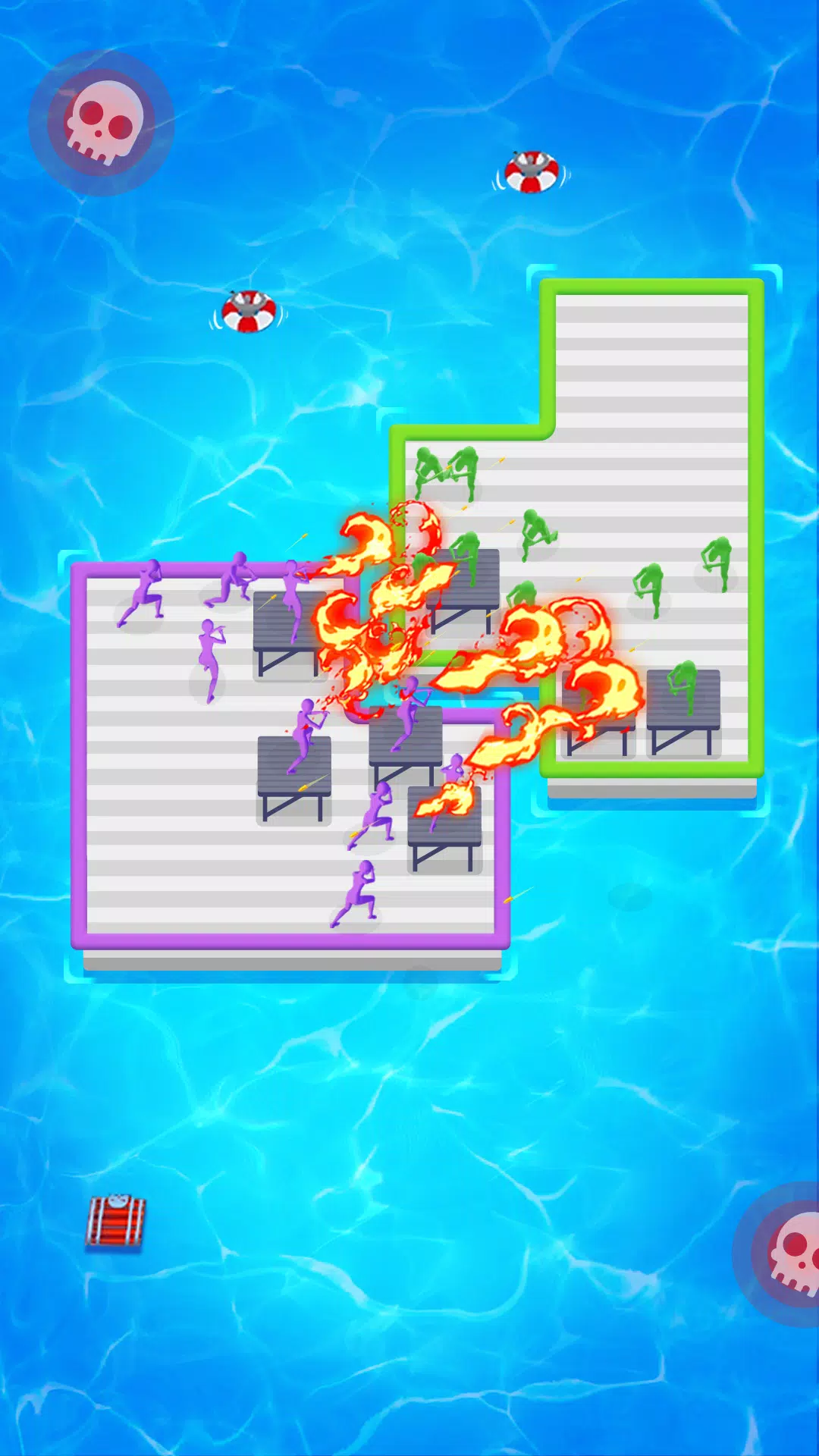 Raft Defense: Crazy Sea Battle Screenshot 1