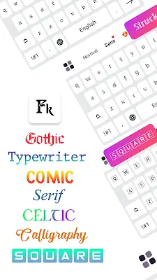 Fonts Keyboard: Şrift Sənəti Schermafbeelding 0