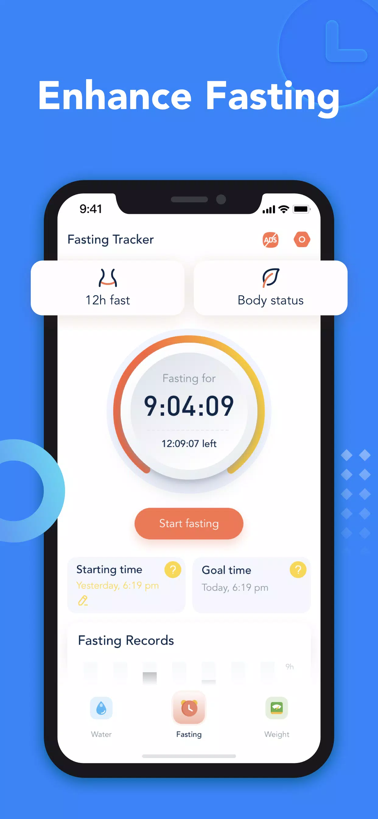 Drink Water & Fasting Tracker Capture d'écran 1