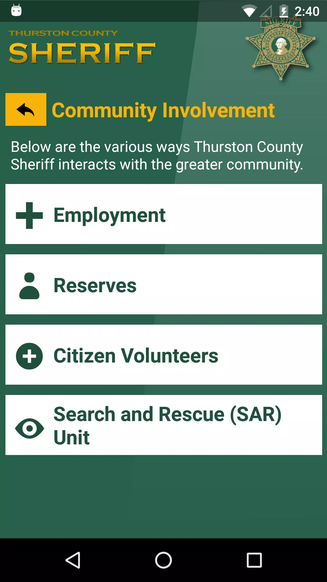 Schermata Thurston County Sheriff 3