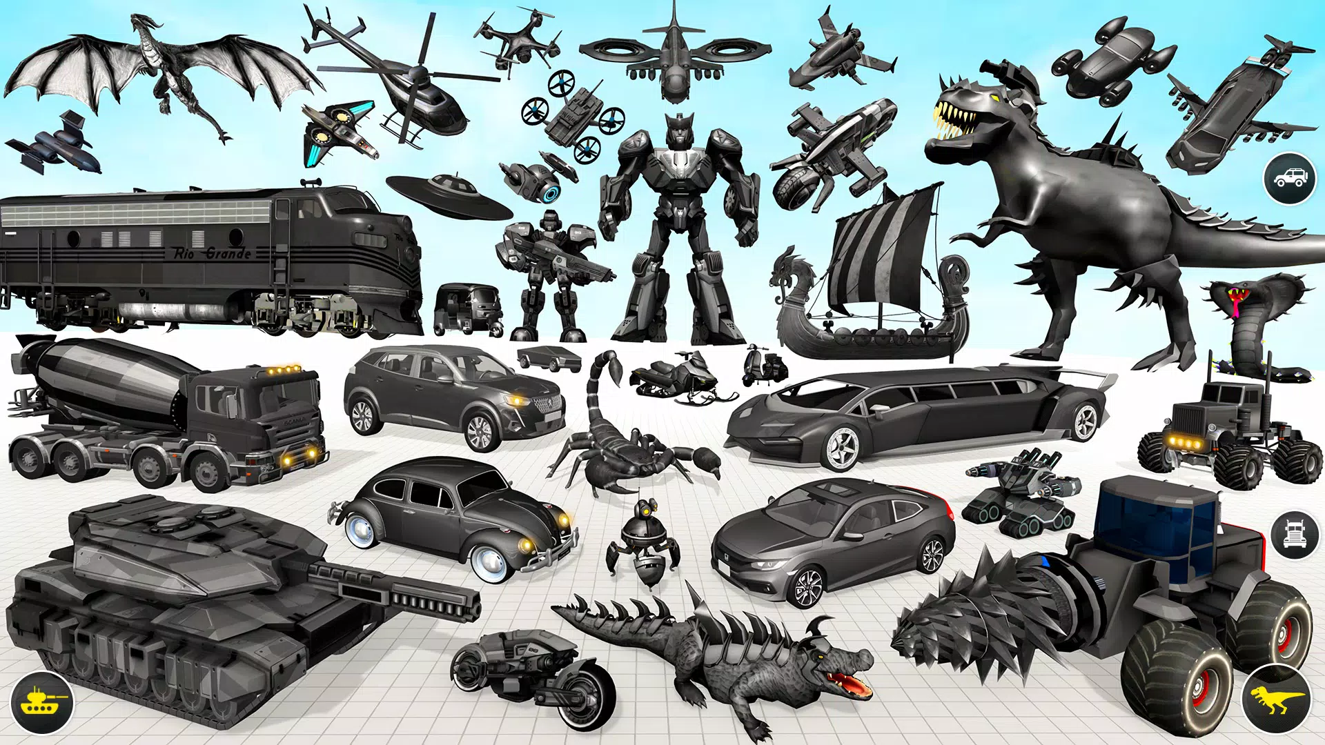 Dino Robot Car Transform Game Captura de tela 2