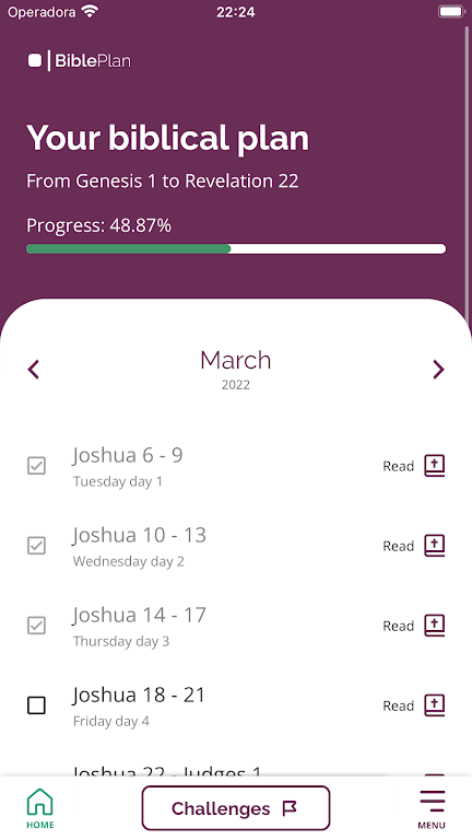 Customized Biblical Plan Screenshot 1