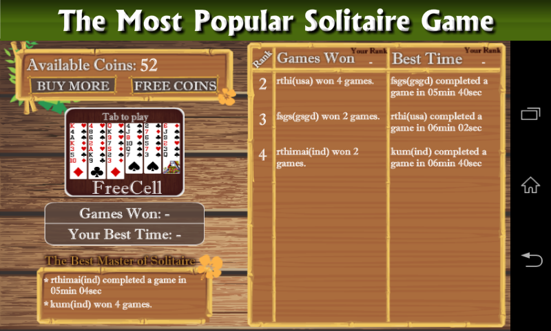 Freecell Patience Solitaire Screenshot 0