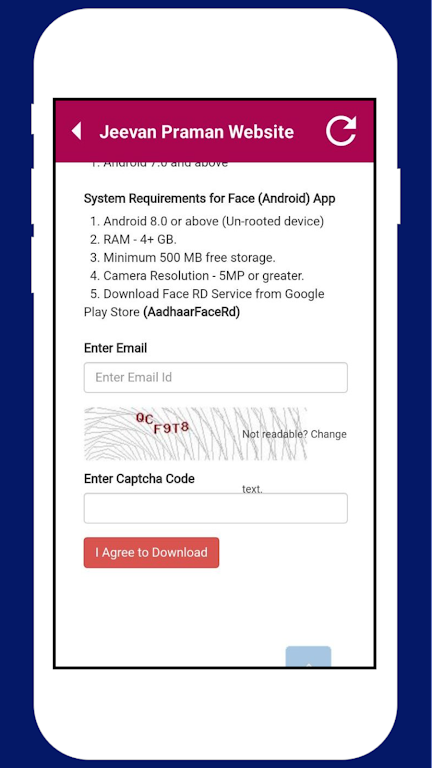 Aadhar Face Rd Authentication Tangkapan skrin 0