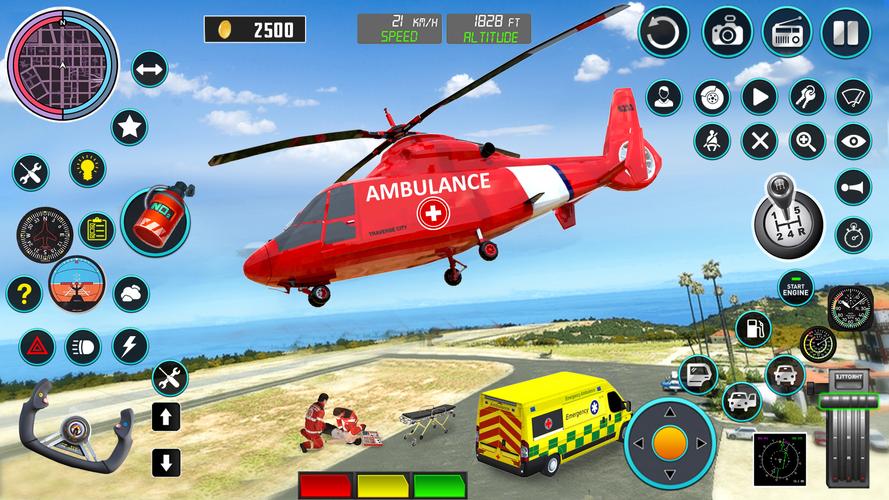 Heli Ambulance Simulator Game Capture d'écran 1