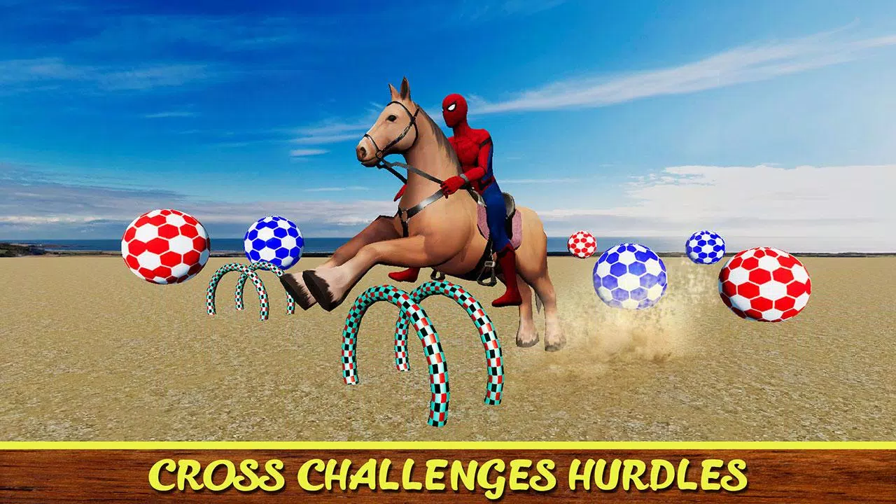 Diligent SuperHeroes Horse Riding 3d Скриншот 1