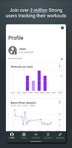 Strong Workout Tracker Gym Log Captura de pantalla 0