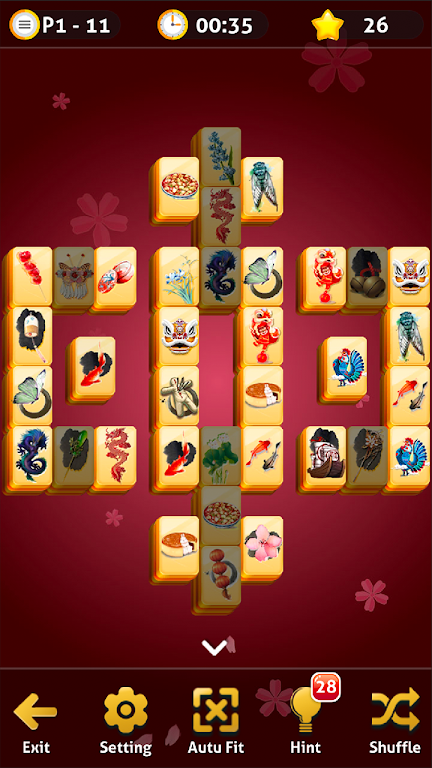 Mahjong Solitaire - Oriental Journey Captura de pantalla 1