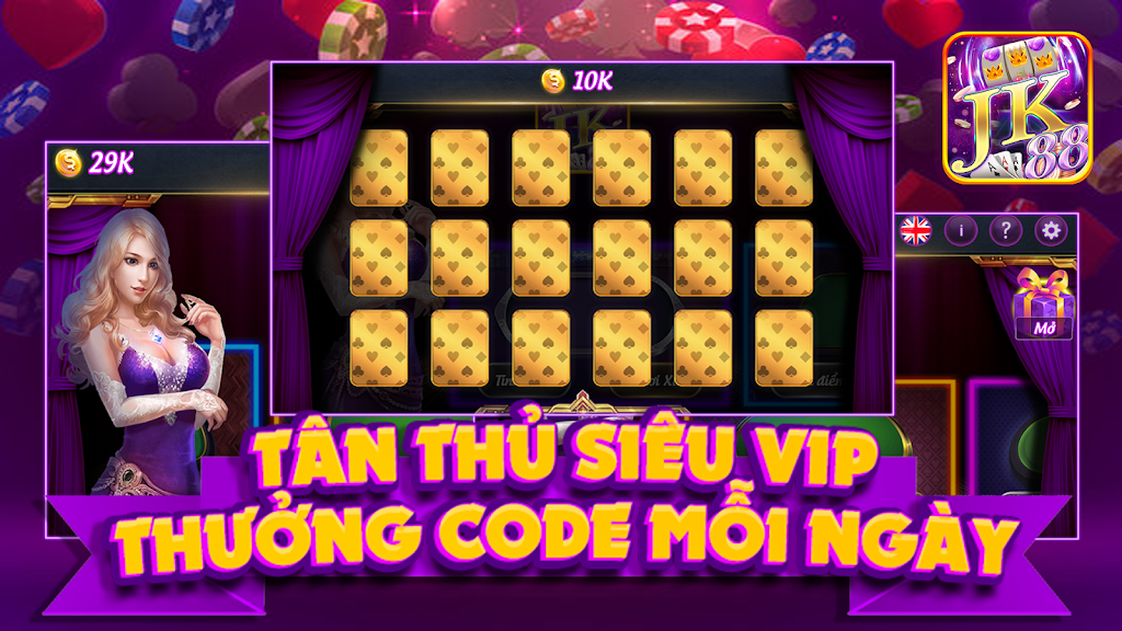 JK88 Game Bai No Hu 스크린샷 1