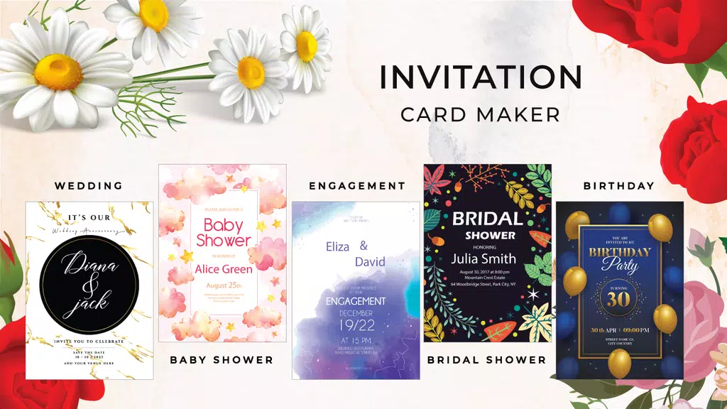 Invitation Card Maker & Ecards ภาพหน้าจอ 0