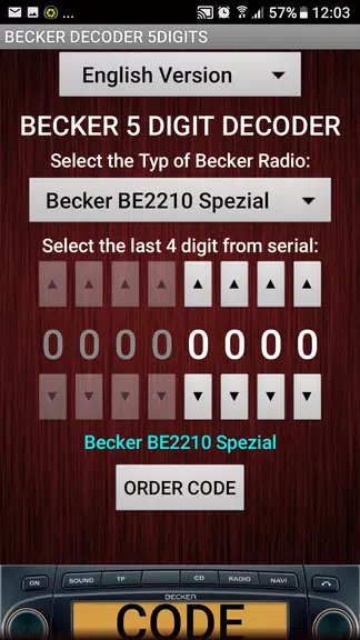 Becker 5Digit Radio Code Tangkapan skrin 2