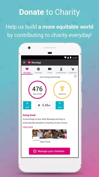 WowApp - Earn. Share. Do Good應用截圖第3張
