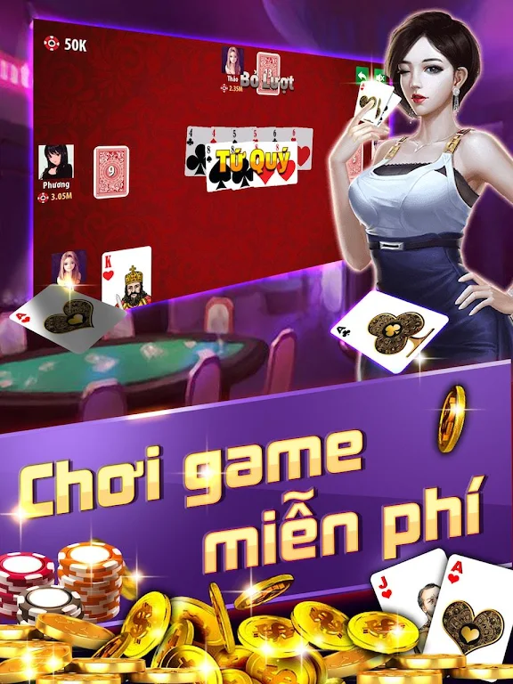 Tiến Lên: Tien len mien nam, tien len - OFFLINE Captura de pantalla 2