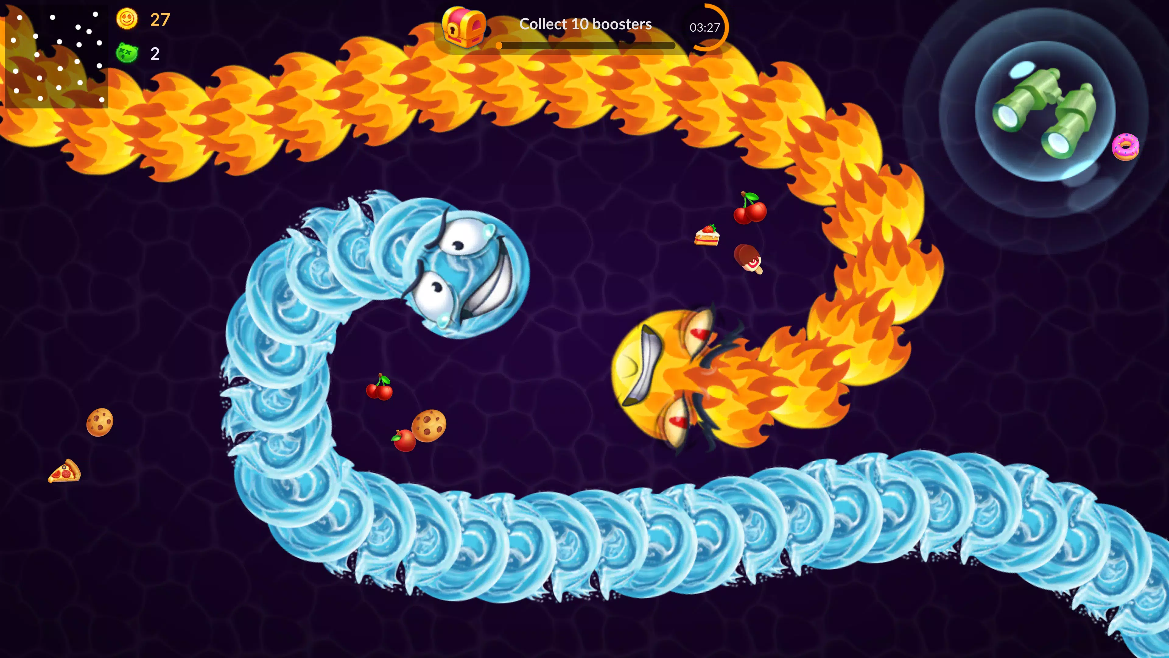 Snake vs Worms: amusement io Capture d'écran 1