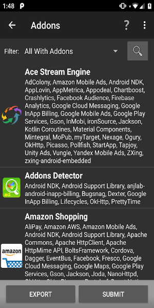 Addons Detector Schermafbeelding 1