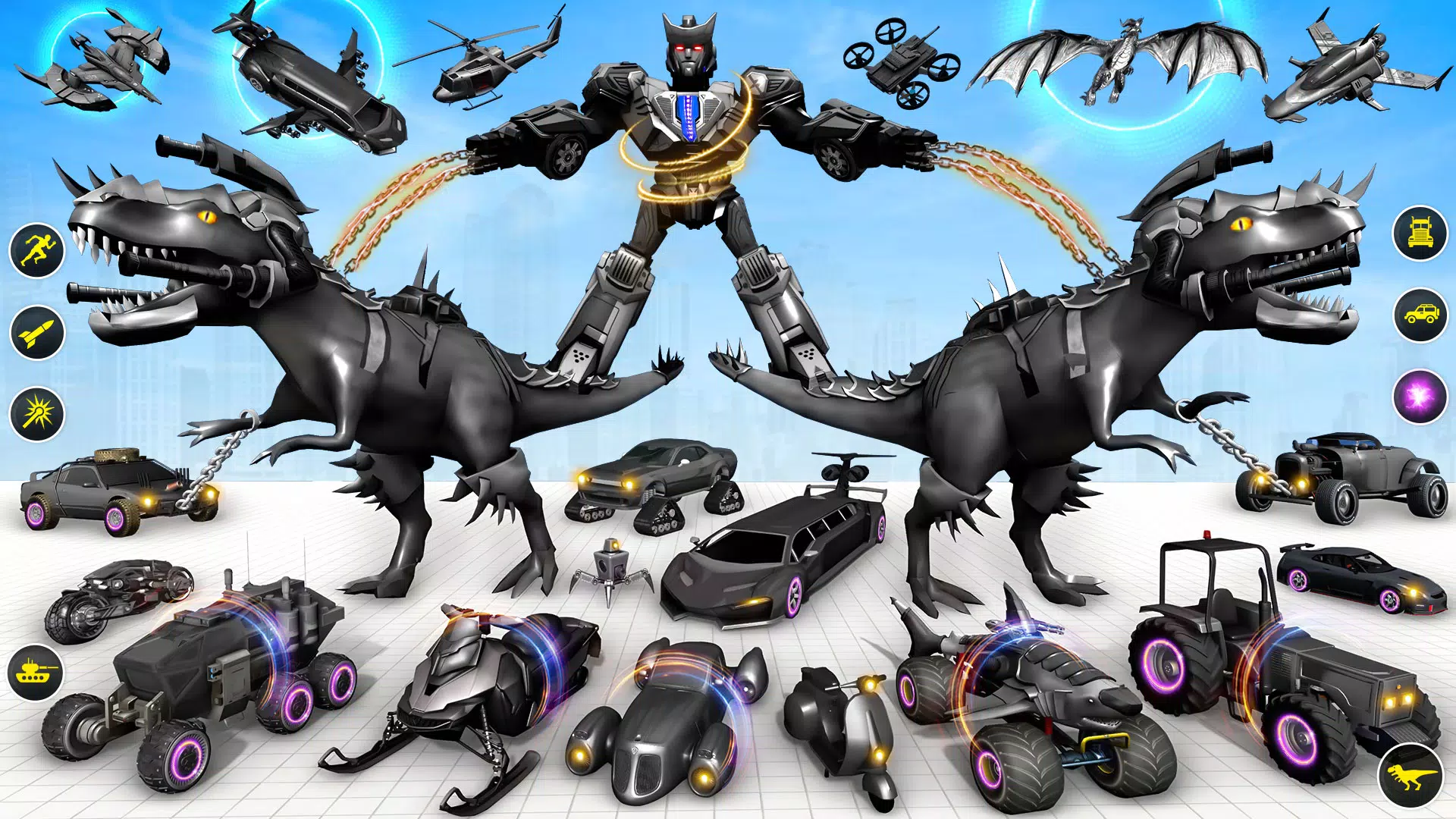 Dino Robot Car Transform Game Captura de tela 1