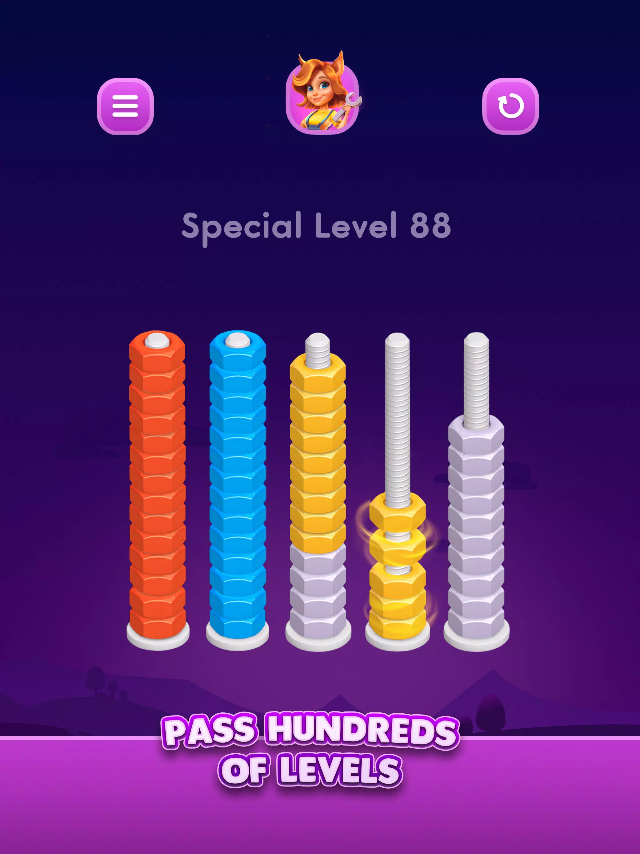 Nut Sort: Color Sorting Game Captura de tela 0