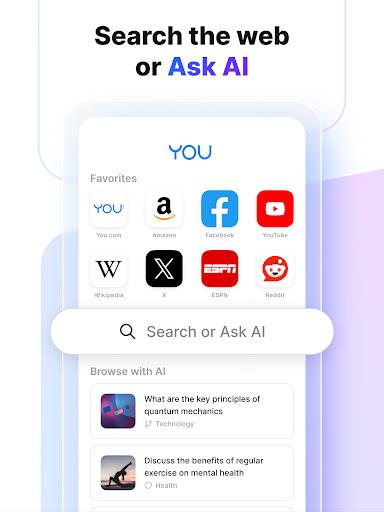 You.com AI Search and Browse Captura de tela 1