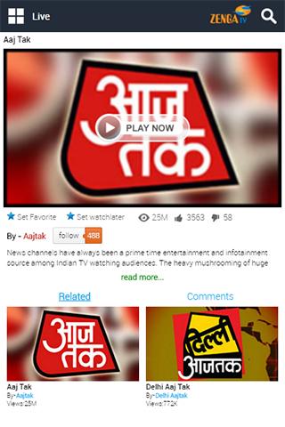 ZengaTV Mobile TV Live TV应用截图第2张