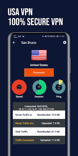 USA VPN Fast: Secure VPN Proxy स्क्रीनशॉट 3