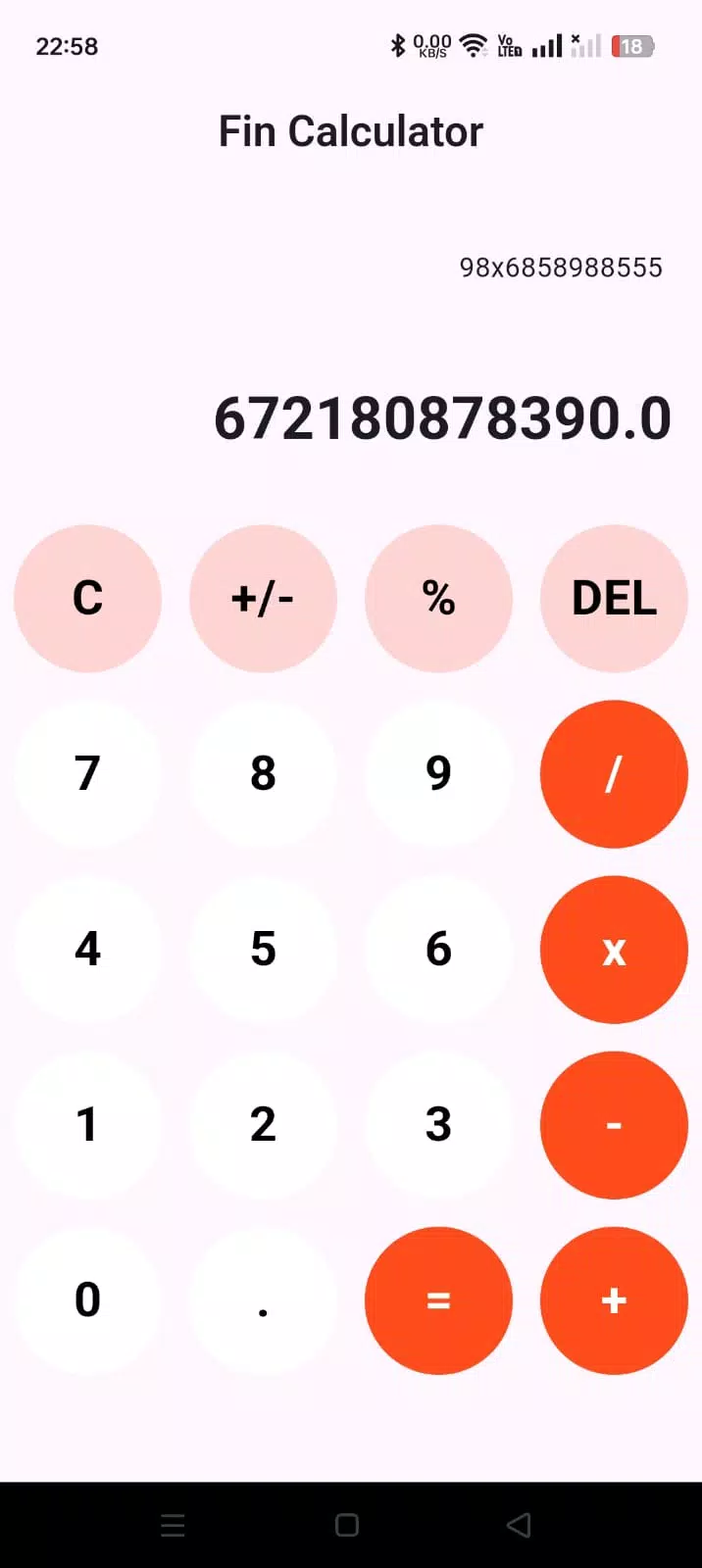 Schermata Fin Calculator 1