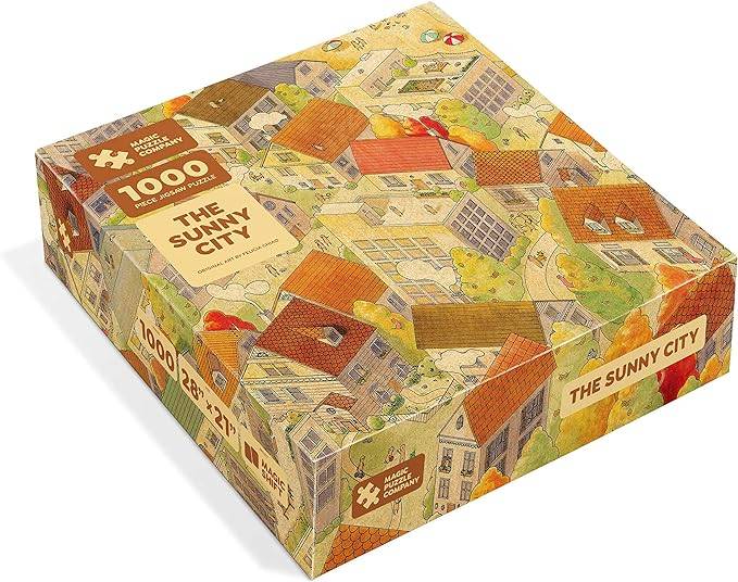 The Sunny City • Puzzle de Jigsaw de 1000 peças da Magic Puzzle Company • Série um