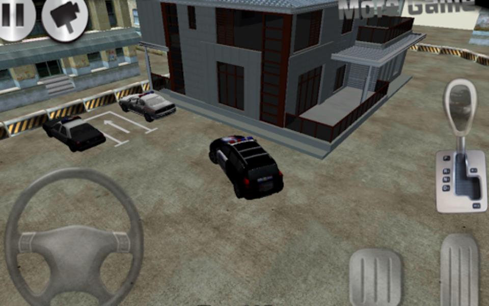 3D police car parking Captura de tela 2