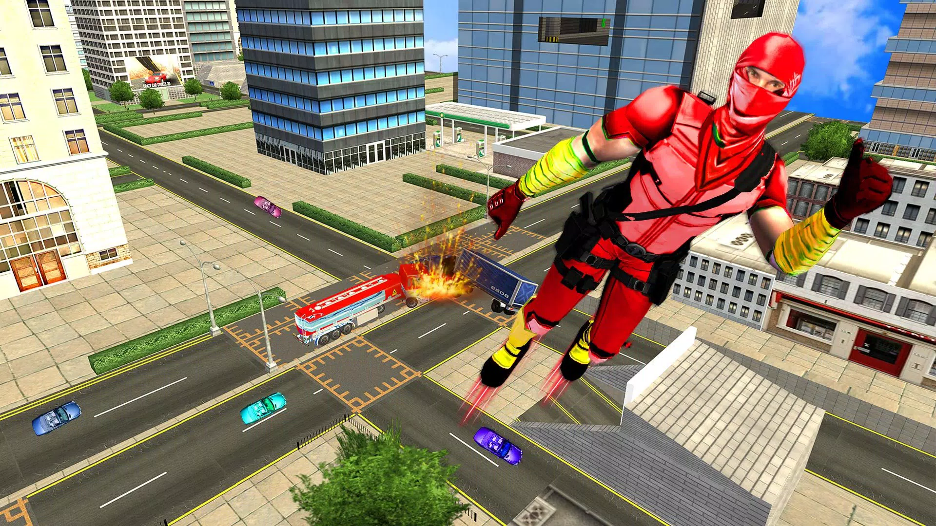 Flying Ninja Hero Crime Chase Captura de pantalla 0