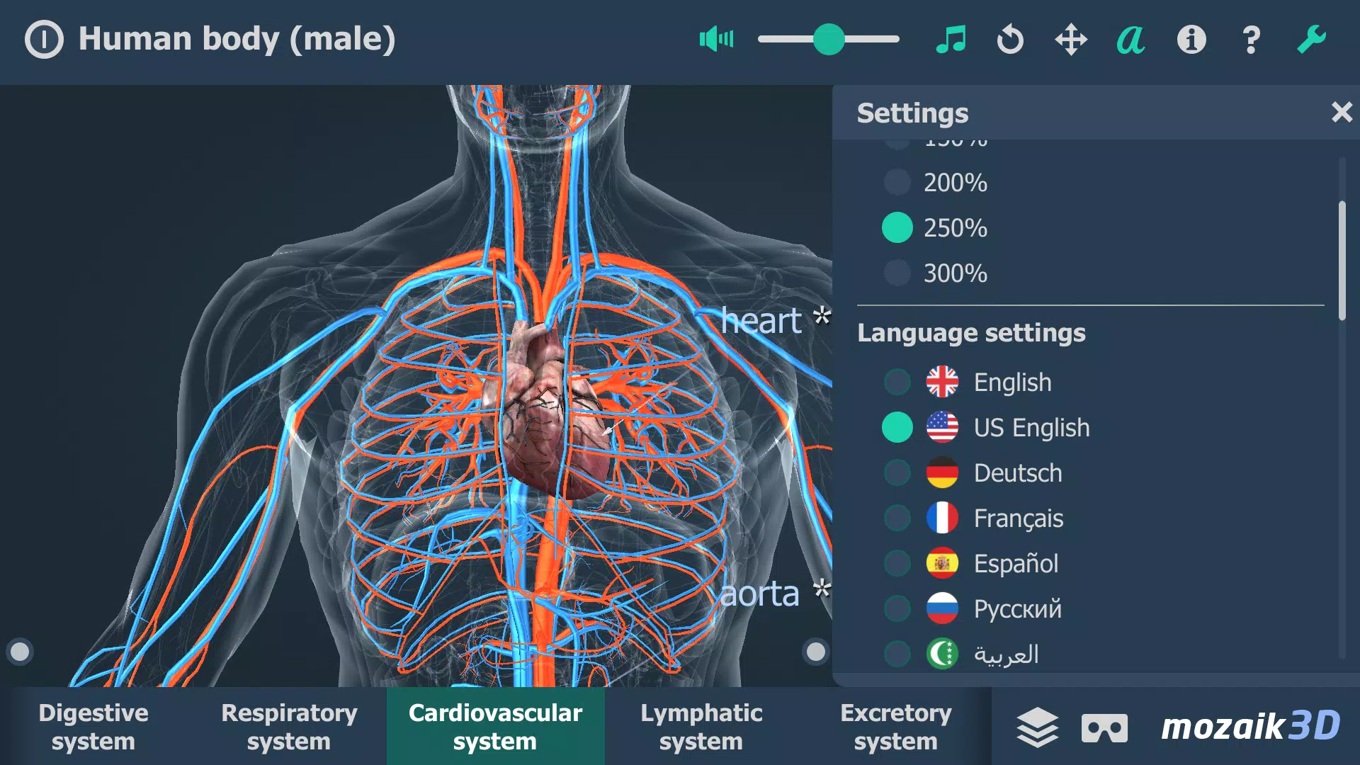 El cuerpo humano en 3D Captura de pantalla 1