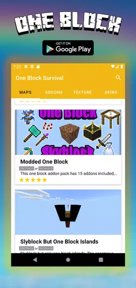 Map One Block Survival - block Captura de pantalla 0