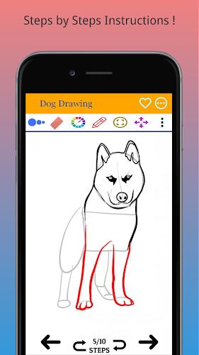 How to Draw Dog Step by Step স্ক্রিনশট 1