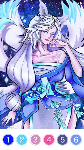 Fantasy Coloring Game, Paint by Number Offline Captura de pantalla 0