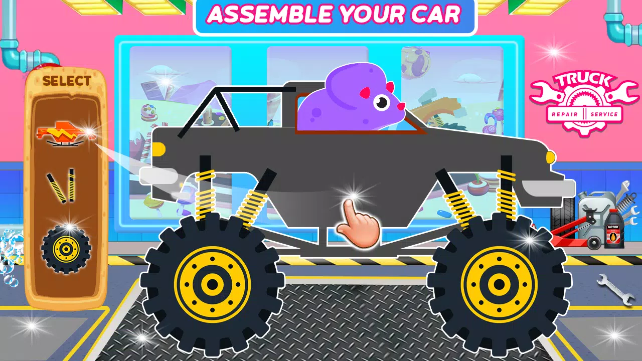 Dinosaurs Trucks Auto Workshop Tangkapan skrin 3