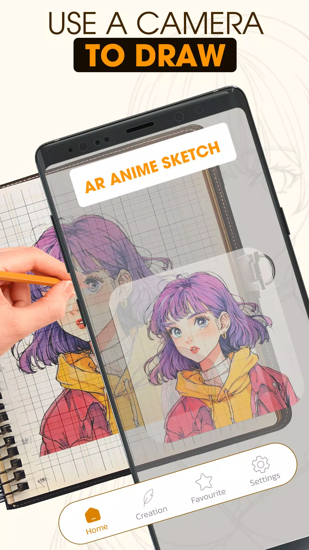 AR Anime Sketch: Trace & Draw スクリーンショット 1