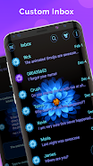 Blue Blossoms SMS Theme ဖန်သားပြင်ဓာတ်ပုံ 0