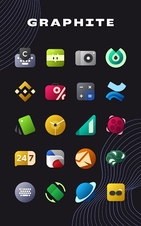 Graphite Icon Pack Mod Screenshot 1